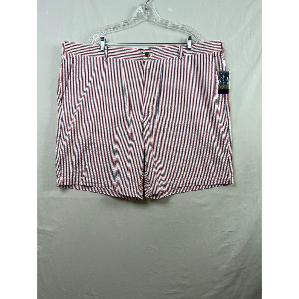 Club Room Classic Short Mens 44 Red White Blue Striped Seersucker Style 9 Inseam